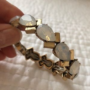J. Crew gold and iridescent opal bracelet
